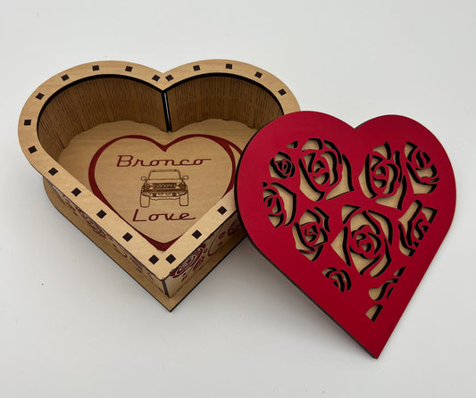 Heart Box for Bronco Lovers