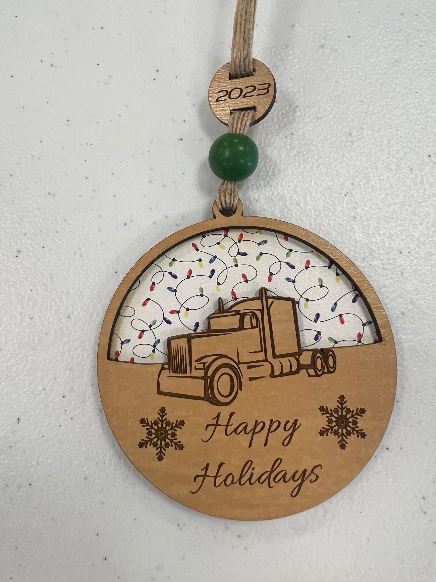 Trucker Life Multi-layer Holiday Ornaments