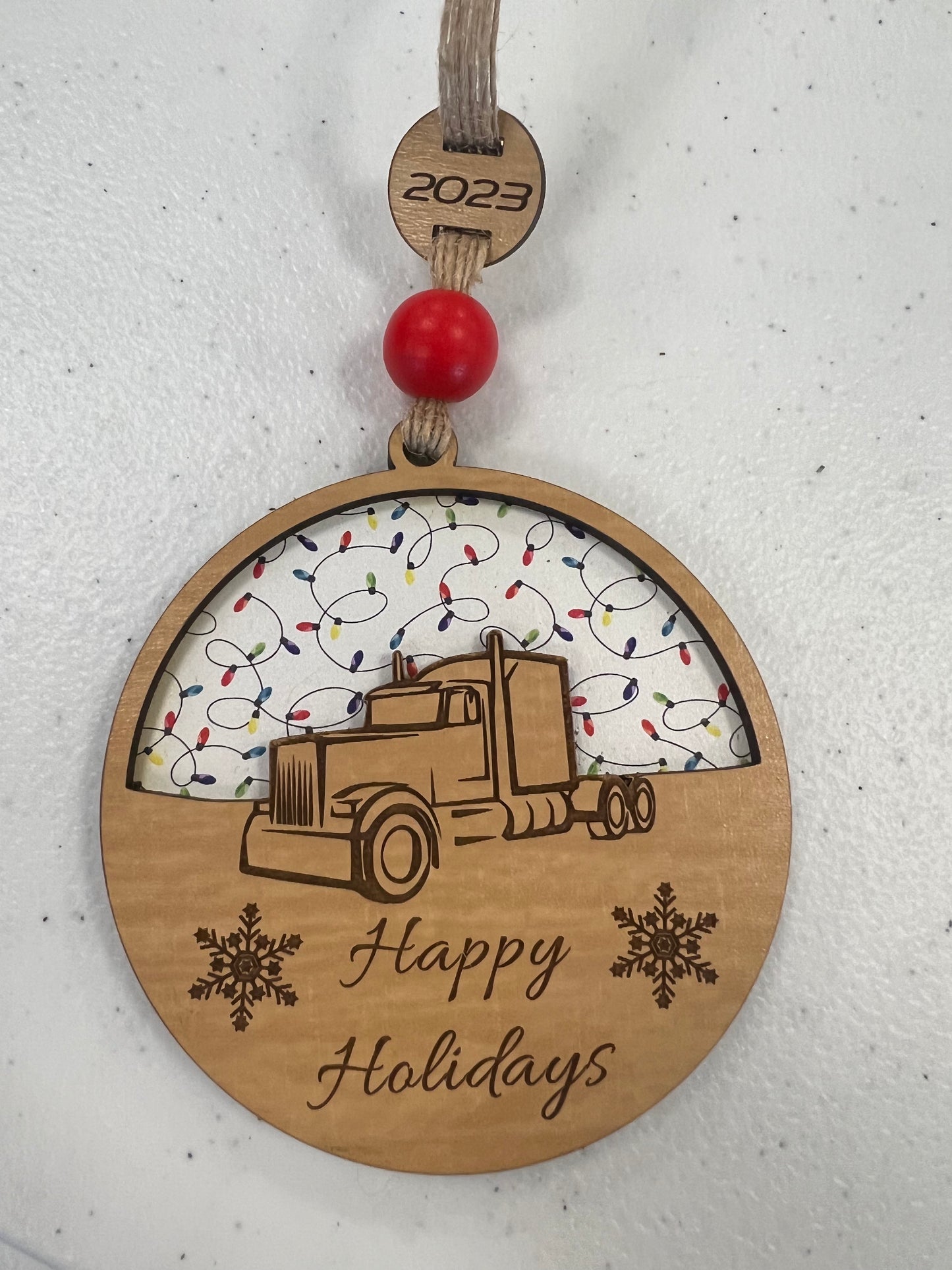 Trucker Life Multi-layer Holiday Ornaments