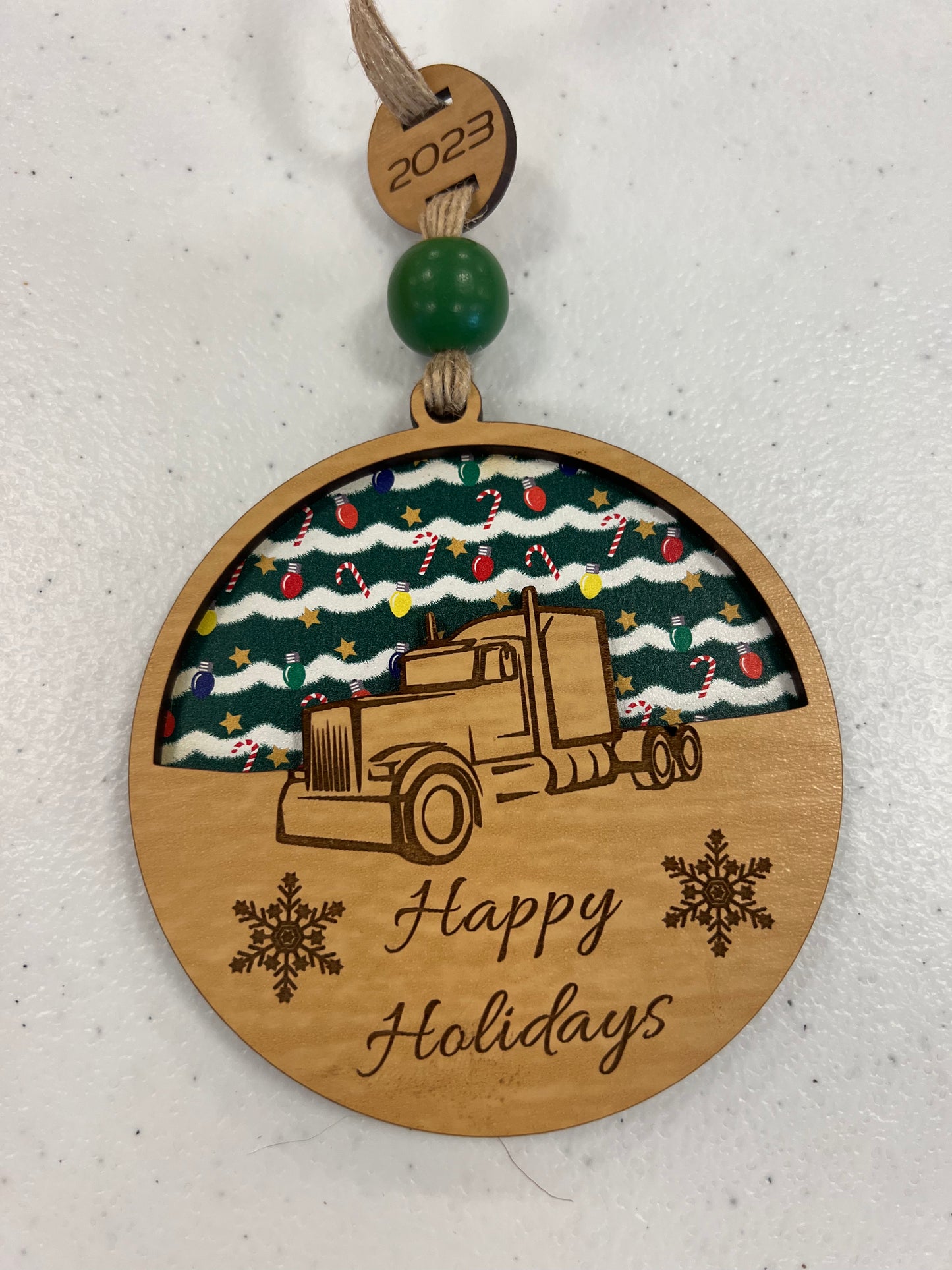 Trucker Life Multi-layer Holiday Ornaments