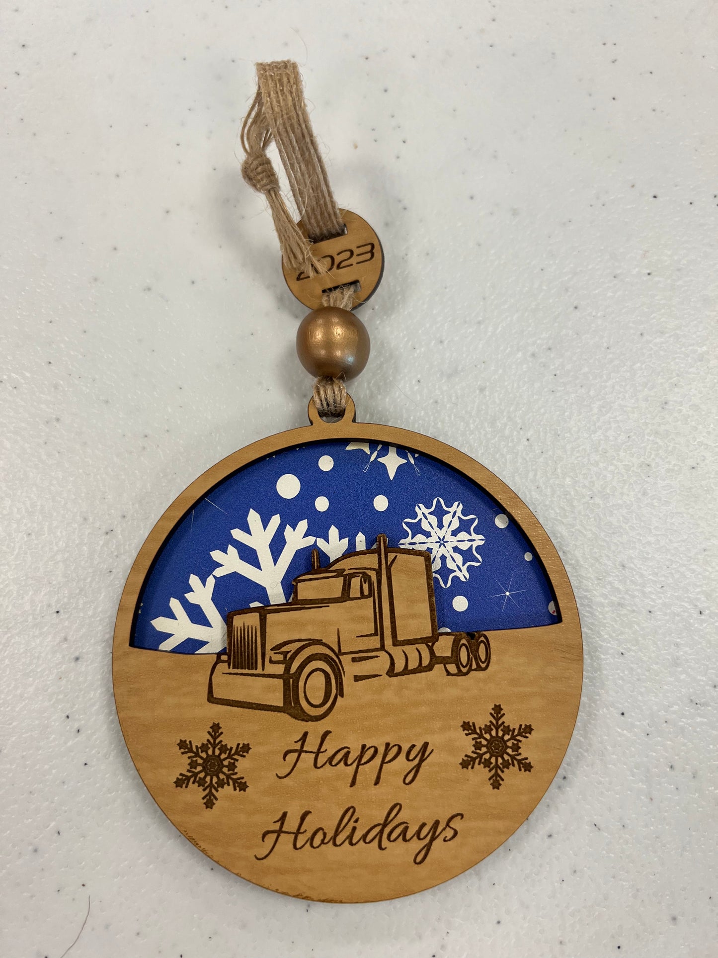 Trucker Life Multi-layer Holiday Ornaments