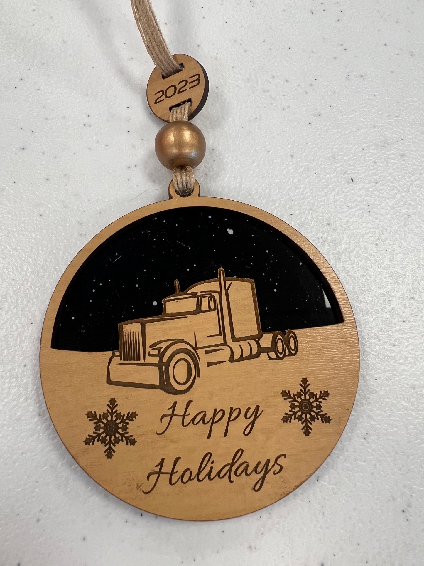 Trucker Life Multi-layer Holiday Ornaments