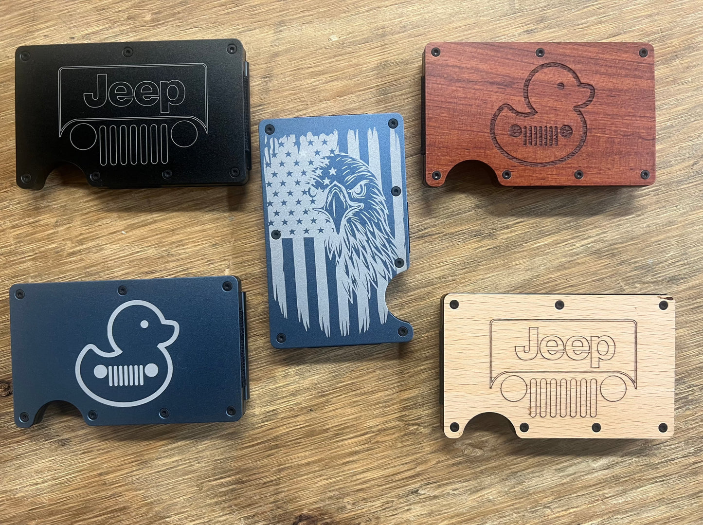 Jeep Metal and Wood Wallets