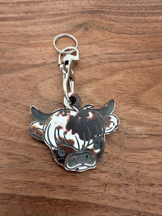 Moo Moo Subaru Highland Cow Tags